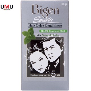 Thuốc Nhuộm Tóc Bigen 882 (Màu Nâu Đen) Speedy Hair Color Conditioner Chính Hãng.