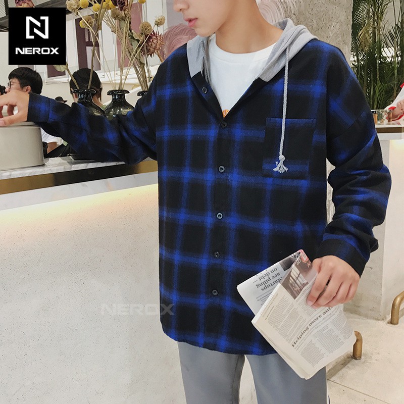 Áo khoác sơ mi caro NEROX phong cách street wear, áo sơ mi unisex – NER - AKC - 319 | BigBuy360 - bigbuy360.vn