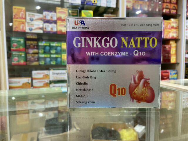 Viên bổ não Ginkgo Natto With coenzym Q10 Tím (hộp 100 viên)