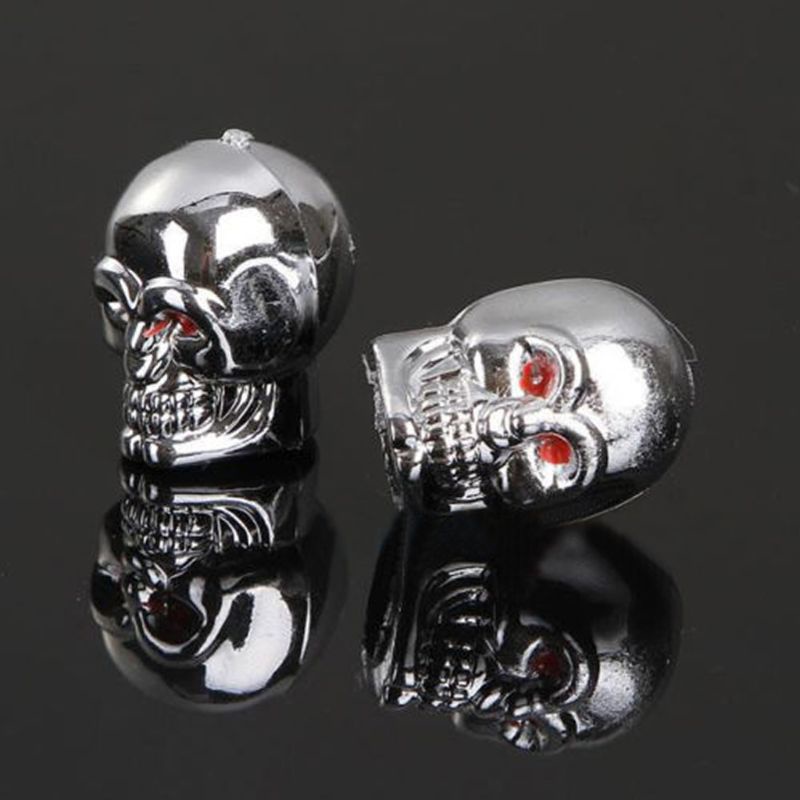 Bộ 5 Vỏ Bọc Van Bánh Xe Chống Bụi Hình Đầu Lâu Độc Đáo