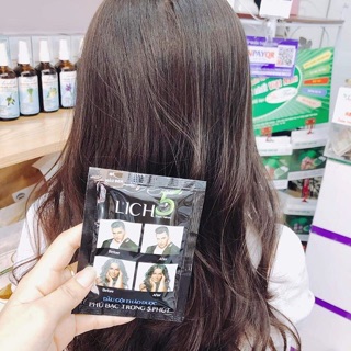 Dầu gội đen tóc Lich5 [dầu gội nhuộm tóc thảo dược tốt nhất]
