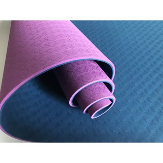 Thảm Yoga Cao Cấp 2 Màu Mikie Mat -Tím Navy