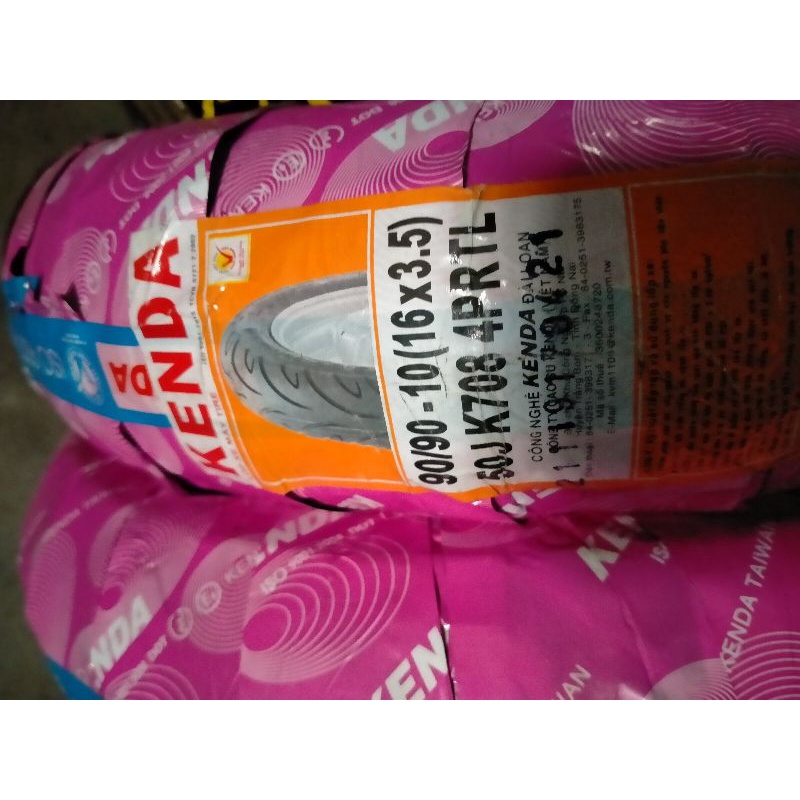 VỎ  XE MÁY 90/90-10 KHÔNG SĂM KENDA