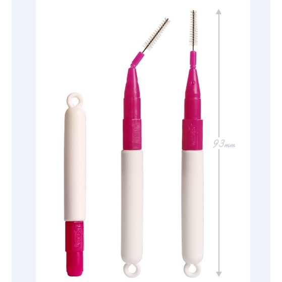 Bàn Chải Kẽ Răng và hộp đựng cầm tay Wedent Aroma Interdental Brush 100P Gomimall