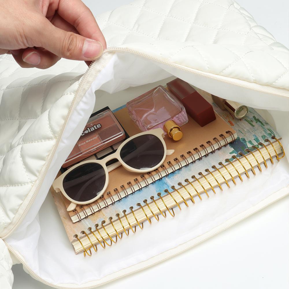 Túi đeo vai lớp lót cotton sức chứa lớn họa tiết kẻ caro ấm áp nhẹ nhàng cho nữ