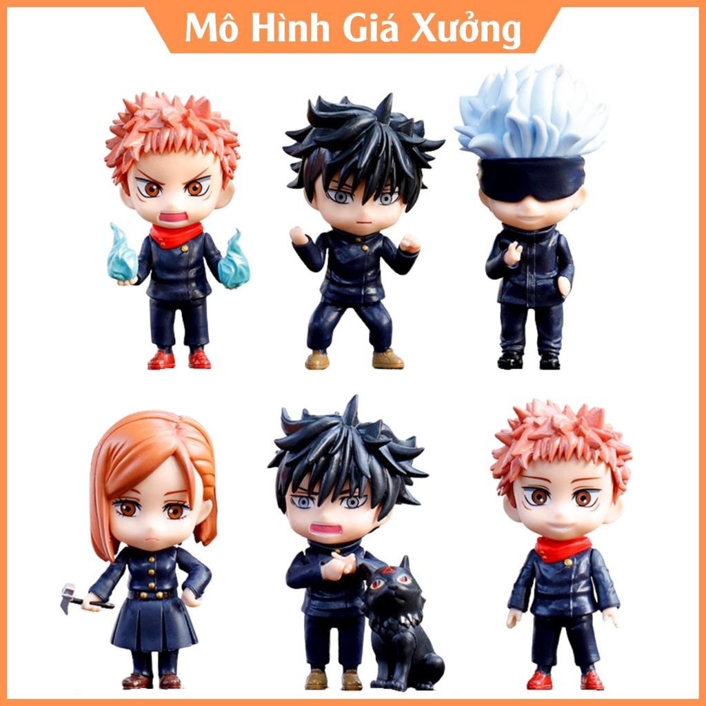 Mô Hình JUJUTSU KAISEN - Chú Thuật Hồi Chiến  Gojo Satoru , Megumi , Nobara , Yuji Itadori - Figure-MHGX