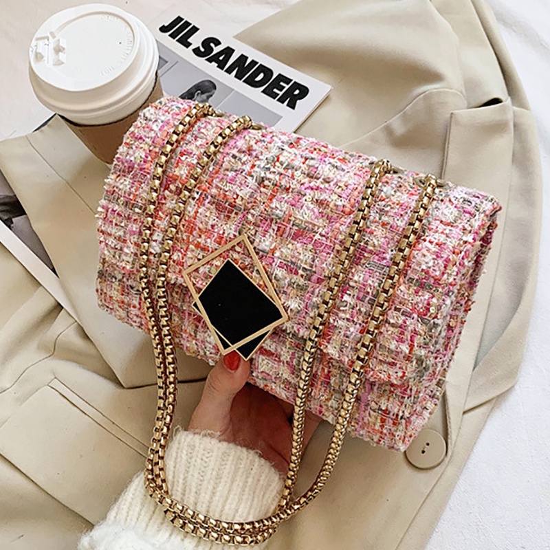 Túi Đeo Chéo Vai Bằng Len Thời Trang Sành Điệu Cho Nữ