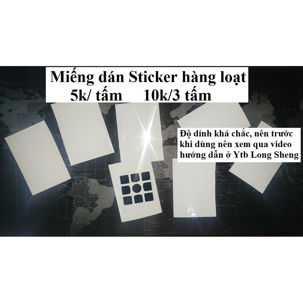 Phụ kiện Rubik. Miếng dán Sticker hàng loạt