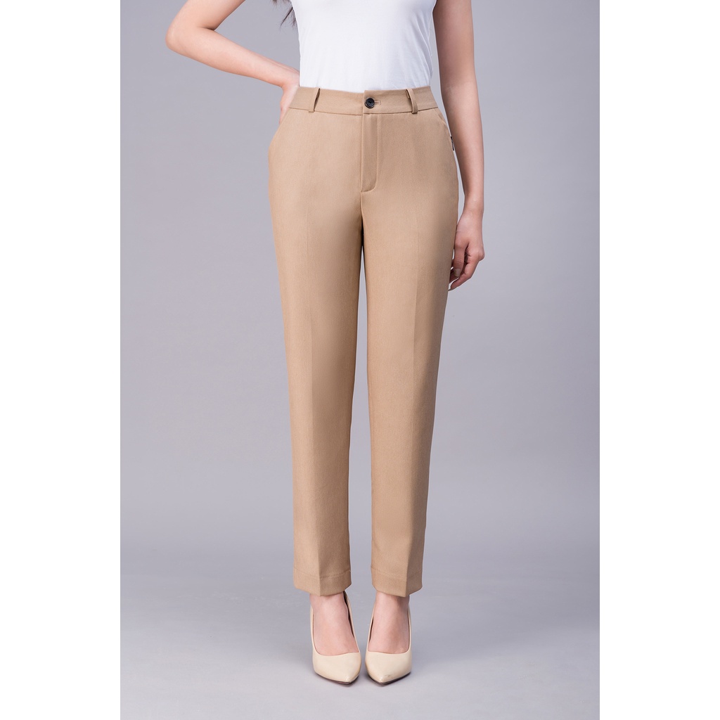 Quần Ống Đứng Nữ Công Sở Cạp Cao Luperi LFQD2121 Kiểu Dáng Thời Trang Không Nhăn Không Xù