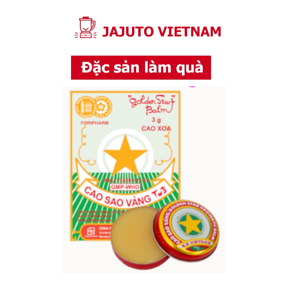 Cao sao vàng TW3, hộp 3gram - đặc sản làm quà giảm đau nhức, đau bụng, say tàu xe, đuổi côn trùng muỗi cắn