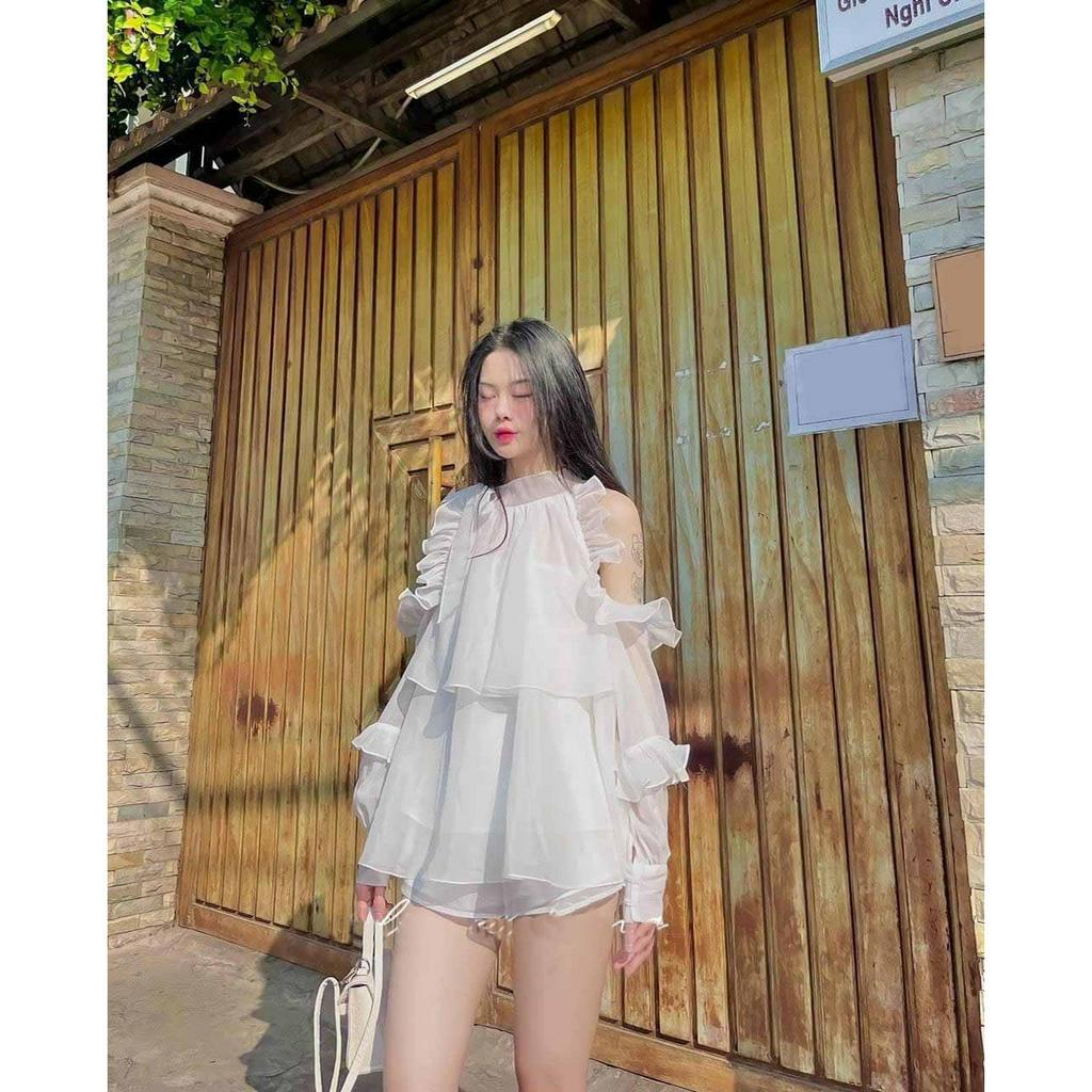 Áo sơ mi tay bèo Nữ ❤️ dáng rộng ulzzang phong cách hàn quốc có kiểu bèo tiểu thư G5