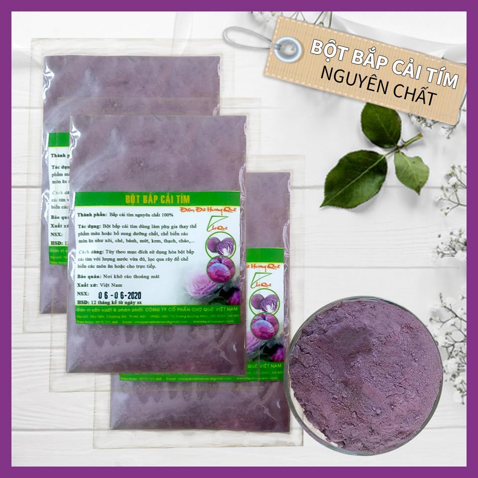 Bột Bắp Cải Tím Gói 50g Chợ Quê