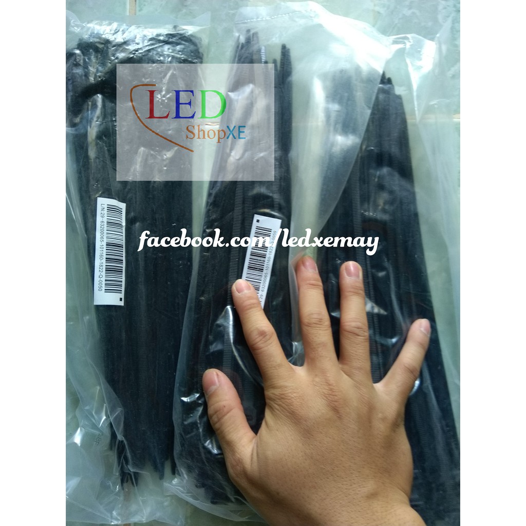 50 sợi dây rút lớn màu đen siêu chắc 8x300mm