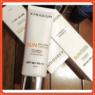 KEM CHỐNG NẮNG / KARADIUM / Kem Chống Nắng Nâng Tone Da Karadium Snail Repair Sun Cream SPF 50+ PA+++