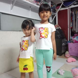 Compo áo thun cotton bé gái