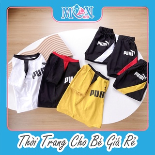 Bộ thể thao bé trai Monmonkid cộc sôi động mùa hè pu.mi từ 8 - 30kg