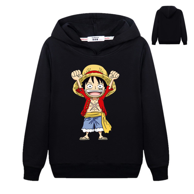 Áo Hoodie In Hình Nhân Vật One Piece Cá Tính Cho Bé