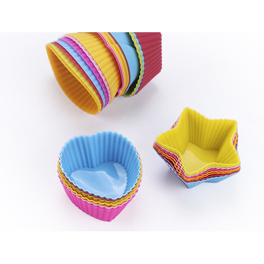 Set 5 Khuôn cupcake silicon tròn