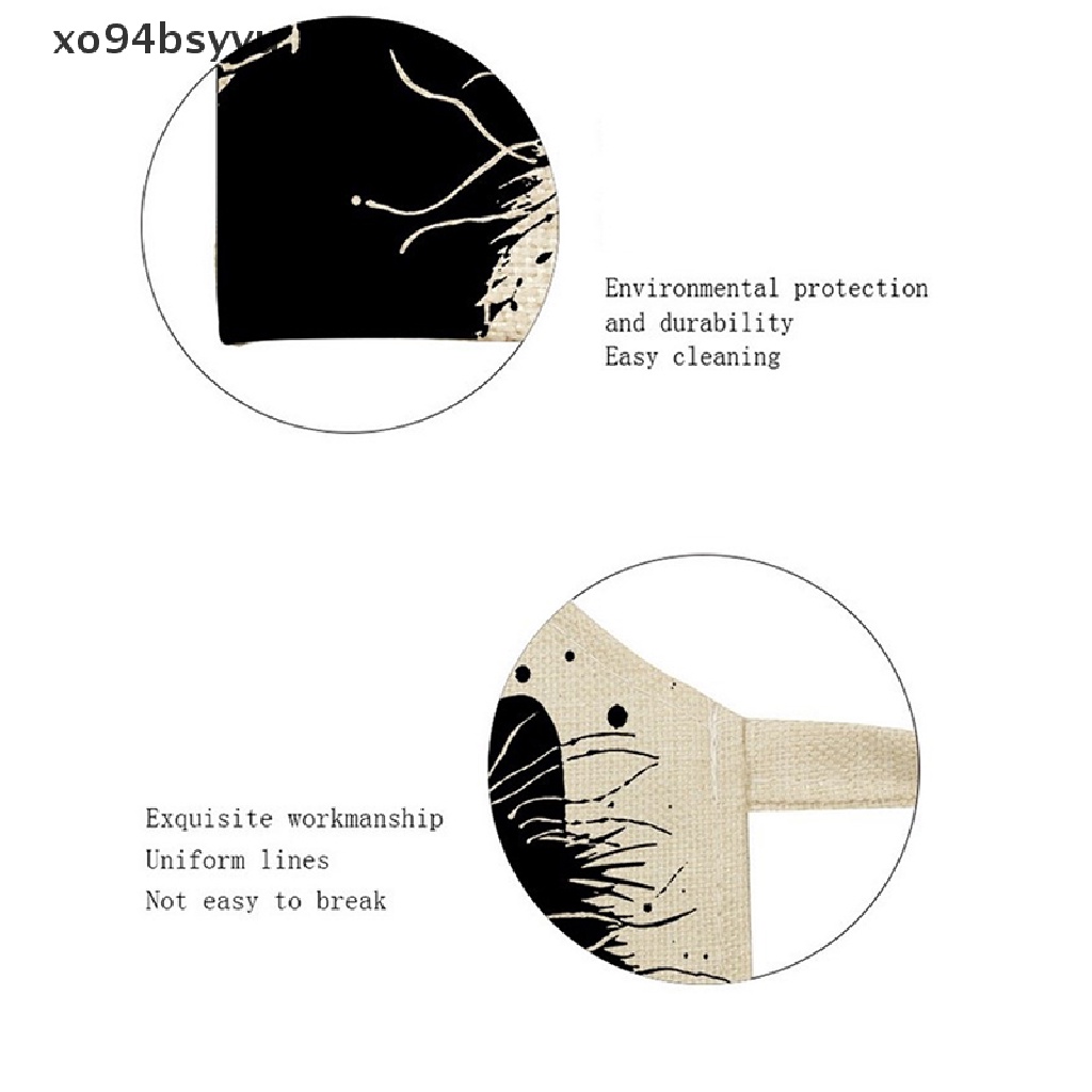 Tạp Dề Cotton Lanh Không Tay In Hình Chó Bull / Mèo Vui Nhộn Dành Cho Nhà Bếp Xo94Bsyu