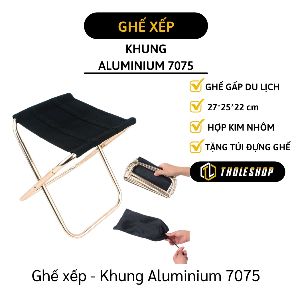 Ghế Phượt Xếp Gọn - Ghế Xếp Dã Ngoại Du Lịch Cắm Trại Picnic Tặng Kèm Túi Đựng 7353