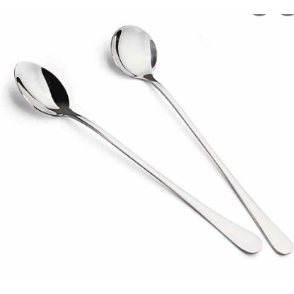🍉Thìa Cafe Inox Sang Trọng Cán Dài 18cm - Muỗng Pha Café/ Trà/ Sinh Tố Không Gỉ Mẫu Trơn DUASHOP.