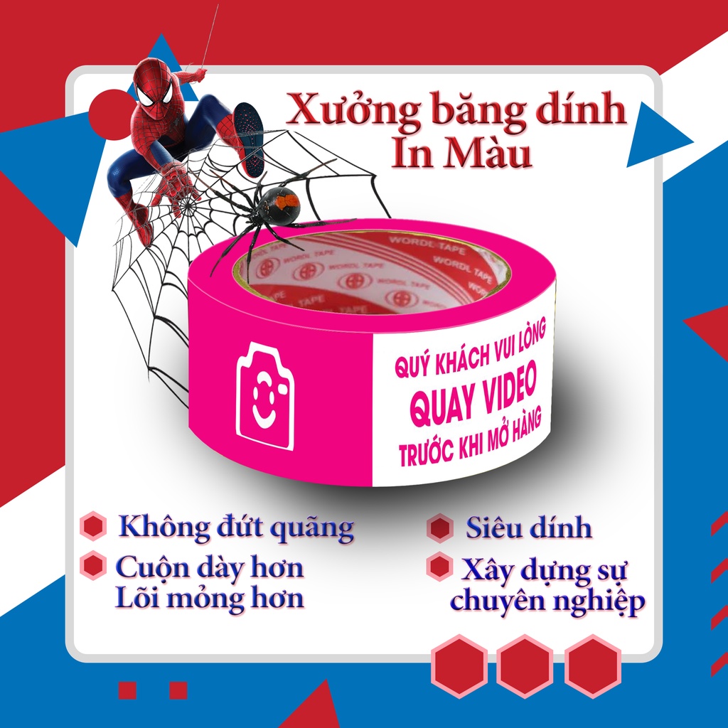 Băng Dính Cảm Ơn Và Quay Video Trước Khi Mở Hàng Bảo Vệ Quyền Lợi Người Mua Mẫu Mới 2022 Loại Dày Cuộn To BADI2021005