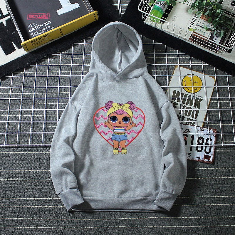 Áo Khoác Hoodie In Hình Lol Cho Bé Gái K5250