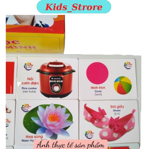 Thẻ học thông minh, thẻ học Flashcard từ vựng kèm hình ảnh cho bé, 16 chủ đề