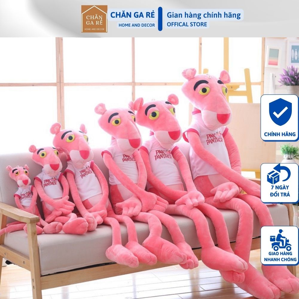 Gấu bông báo Hồng Pink Panther đáng yêu size 60cm 80cm 1m 1m3 1m6 1m8