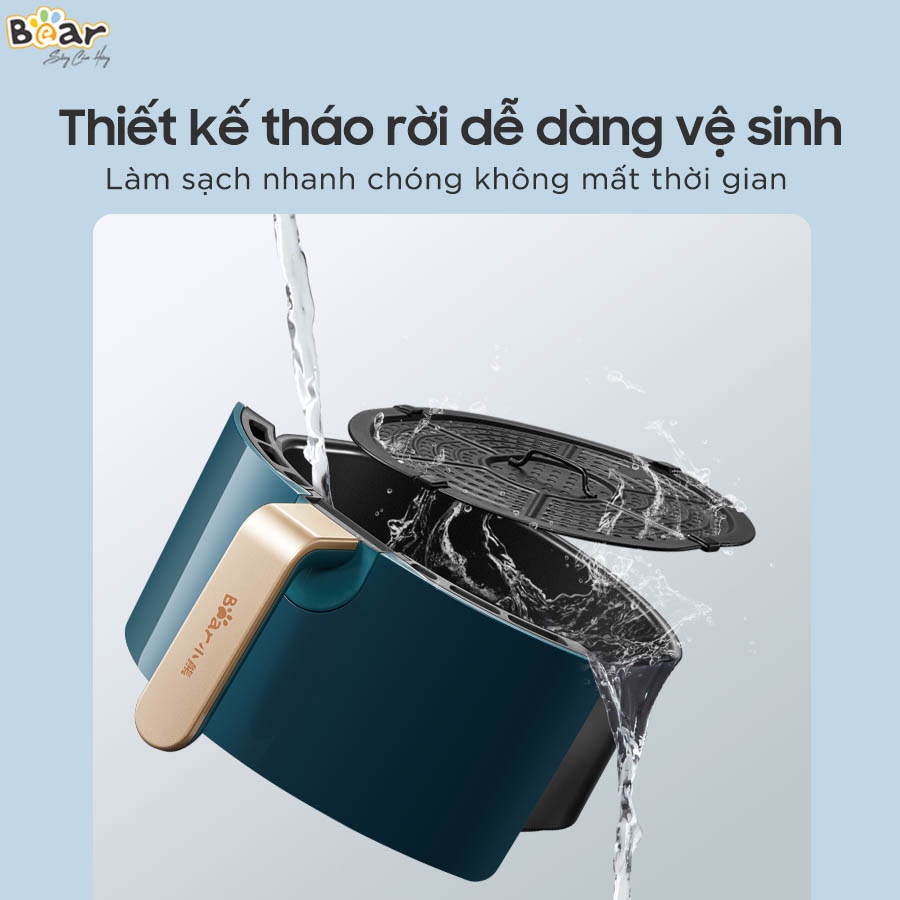 Nồi chiên không dầu Bear VS-8083, 3.5L 1350W công nghệ nhiệt đối Lưu 360 độ, HomeMart – Hàng chính hãng BH 18 tháng