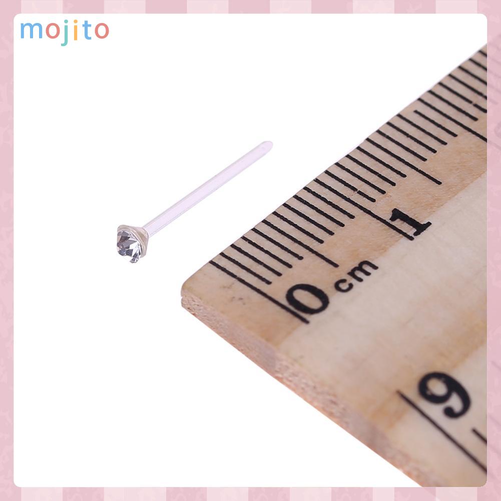 Bộ 20 đôi bông tai tròn bằng nhựa màu trắng xinh xắn cho nữ