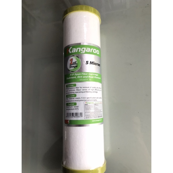 Bộ 3 lõi lọc nước Kangaroo số 1, 2, 3.Dùng cho các máy lọc nước. Máy lọc nước RO.