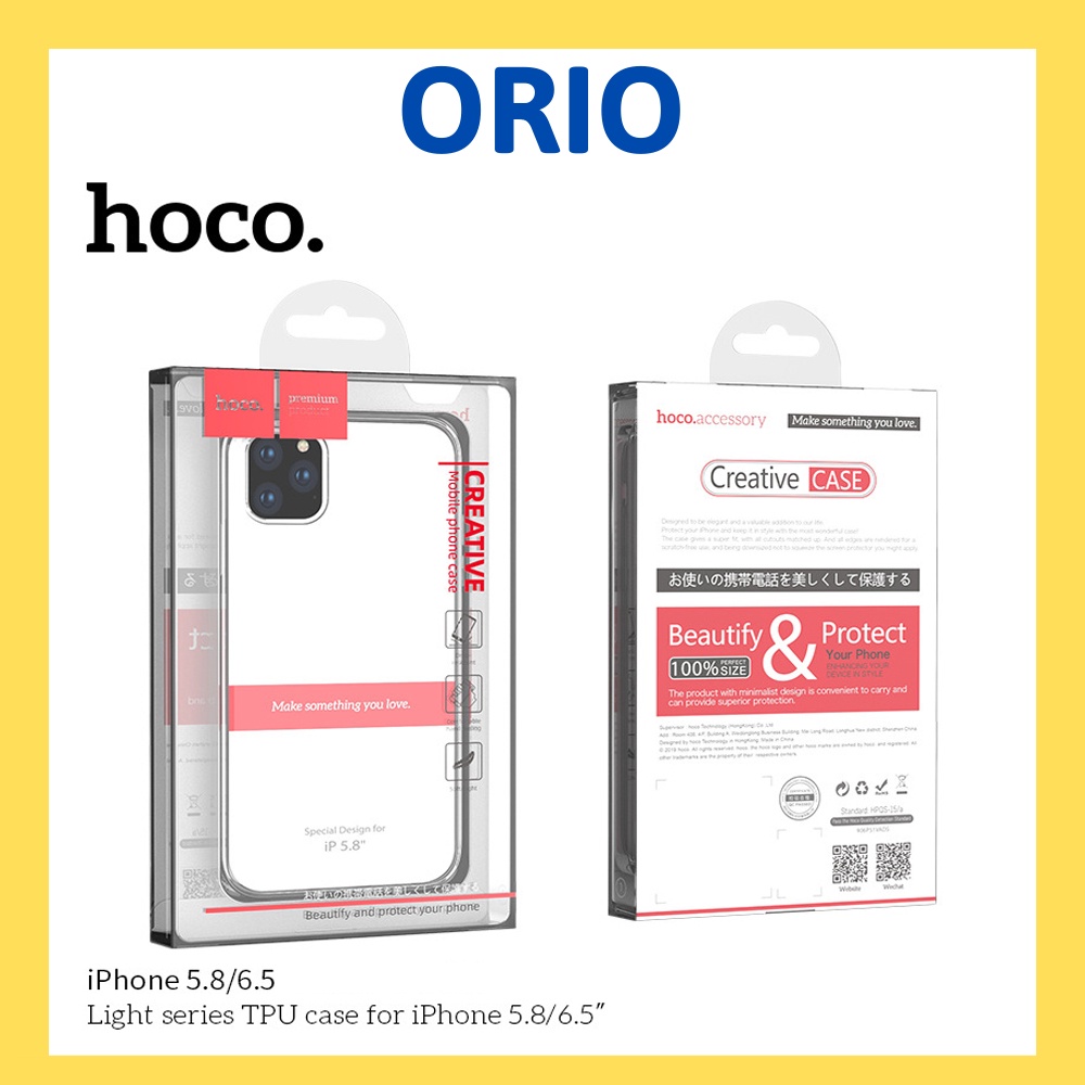 Ốp iphone Silicon HOCO trong suốt siêu mỏng 7/7plus/8/8plus/x/xr/xs/11/12/pro/max/plus/promax - Orio