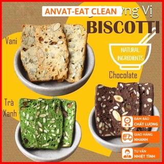 Bánh Biscotti ăn kiêng, Bánh hạt dinh dưỡng ăn kiêng | Bánh ăn kiêng giảm cân 250g ANVAT FOOD