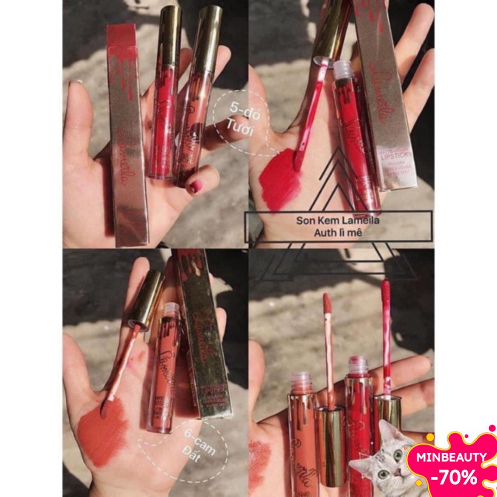 Son kem lì Lameila Matte Liquid Lipstick Siêu Lì (E10)