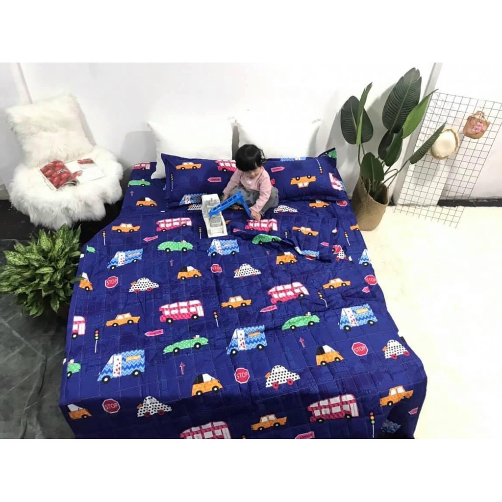 Bộ Chăn Ga Gối Cotton Poly Chăn Hè Cao Cấp 5 Món- Được Chọn Mẫu | BigBuy360 - bigbuy360.vn