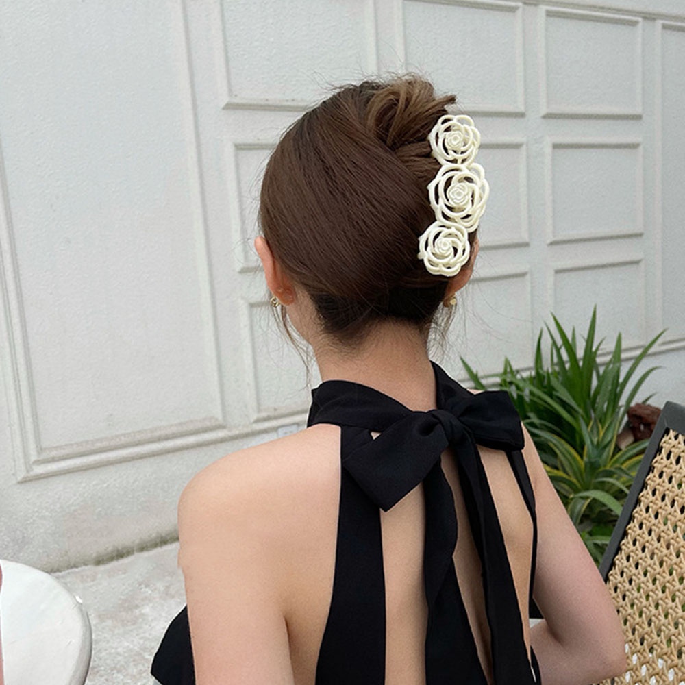 Kẹp Tóc Hình Bông Hoa Lớn Nhiều Màu Sang Trọng 2021 Cho Nữ