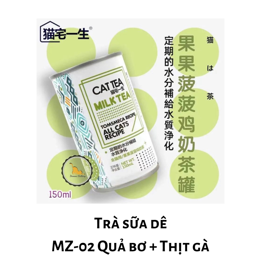 TRÀ SỮA CAT TEA MILK TEA CHO MÈO LON 150g ĐỦ HƯƠNG VỊ