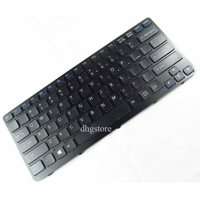 Bàn phím laptop Sony VAIO SVE-14 SVE14 SVE141 màu trắng/đen có khung 1 chân ốc BH 12 tháng