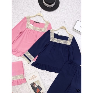 ⚡️BÁN SỈ⚡️Bộ đồ ngủ phối ren 2 màu