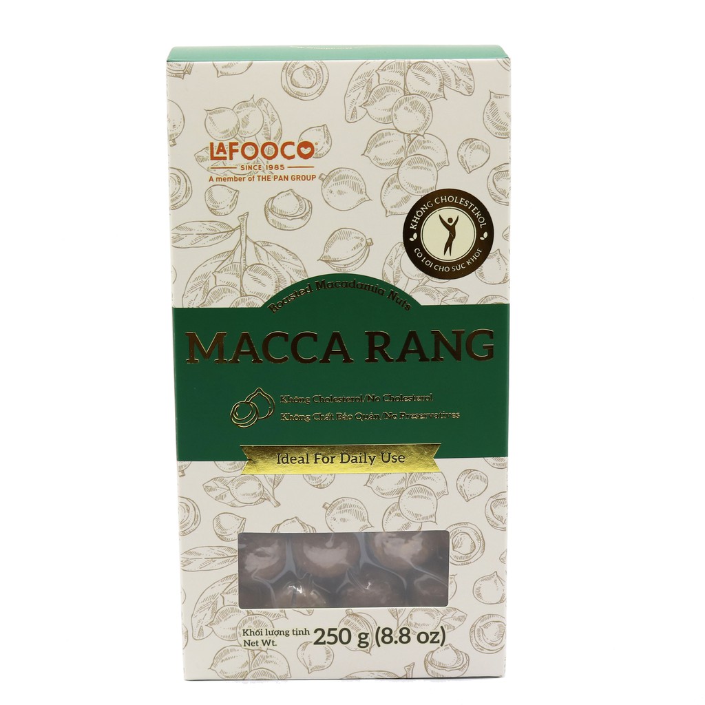 [Mã LT50 giảm 50k đơn 250k] Hạt MACCA Rang LAFOOCO Hộp 250g (Tặng dụng cụ tách vỏ)