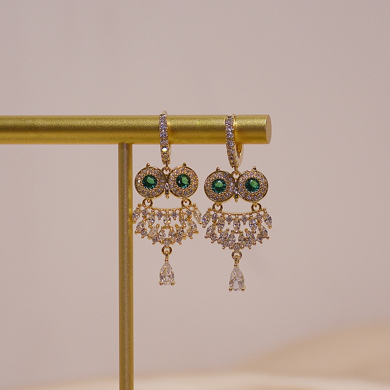 Bông Tai Hình Chim Cú Phong Cách Hàn Quốc Cổ Điển Dành Cho Nữ