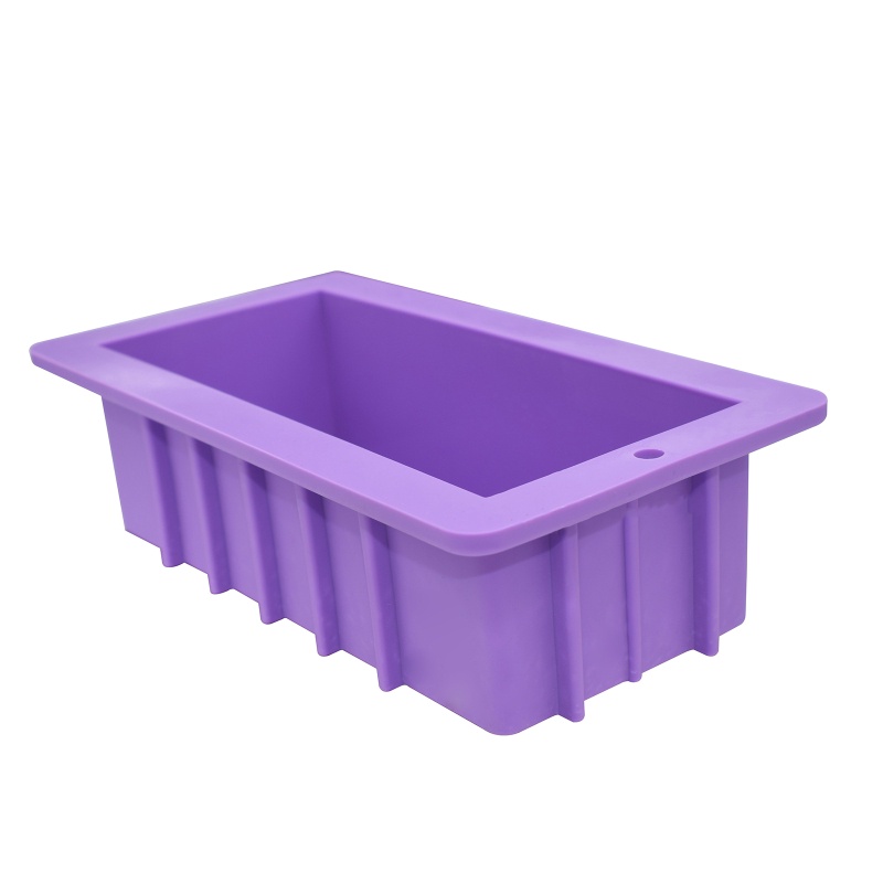 Khuôn Silicone Tạo Hình Chữ Nhật Kèm Dao Nhựa Làm Xà Phòng