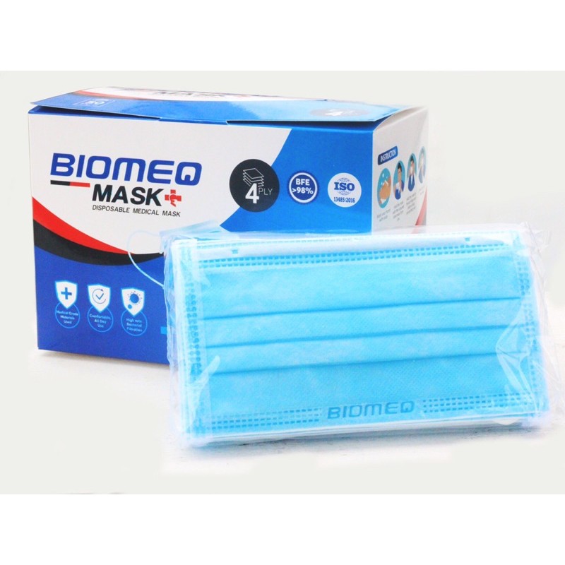 Khẩu trang y tế kháng khuẩn vượt chuẩn 4 lớp Biomeq Mask + (Y SINH)
