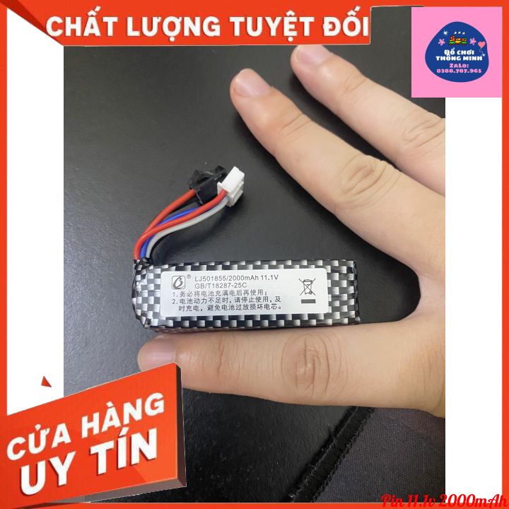 Pin 7.4v 11.1v 1400mAh vuông ngắn dài dành cho các dòng đồ chơi mô hình máy bay, cano, thạch