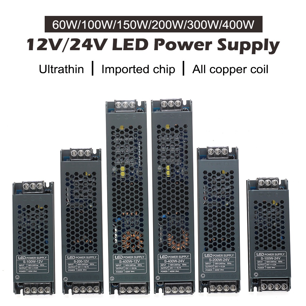 Trình Điều Khiển Đèn LED 12V / 24V 60W / 100W / 150W / 200W / 300W / 400W