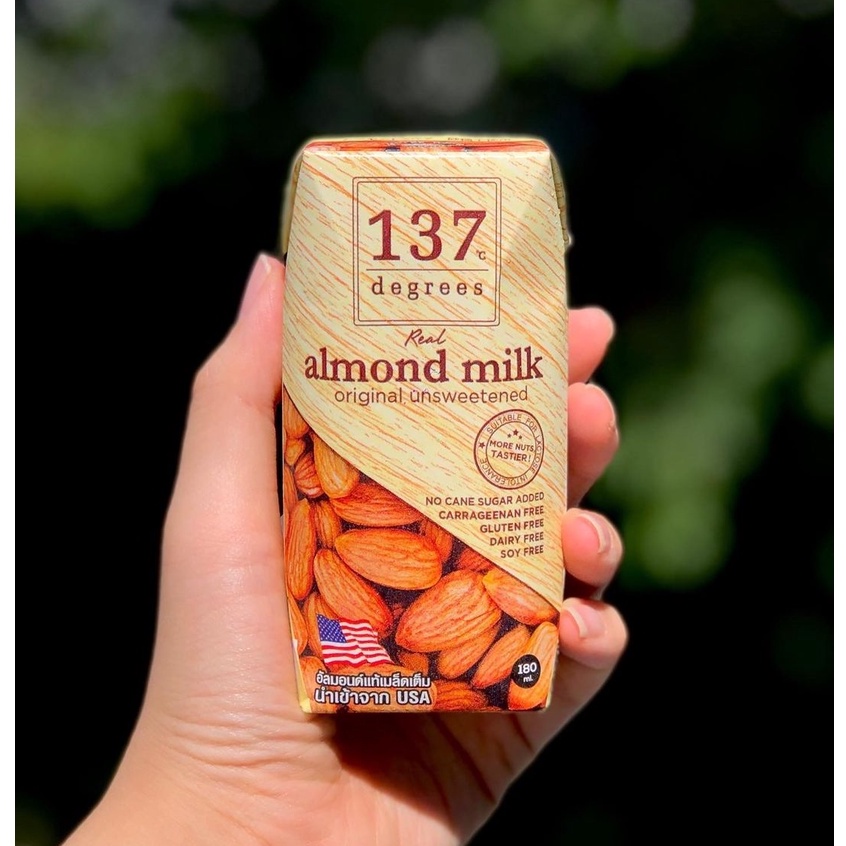 Combo 2 lốc Sữa hạt Hạnh nhân Không Đường 137 Degrees 180ml (6 hộp)