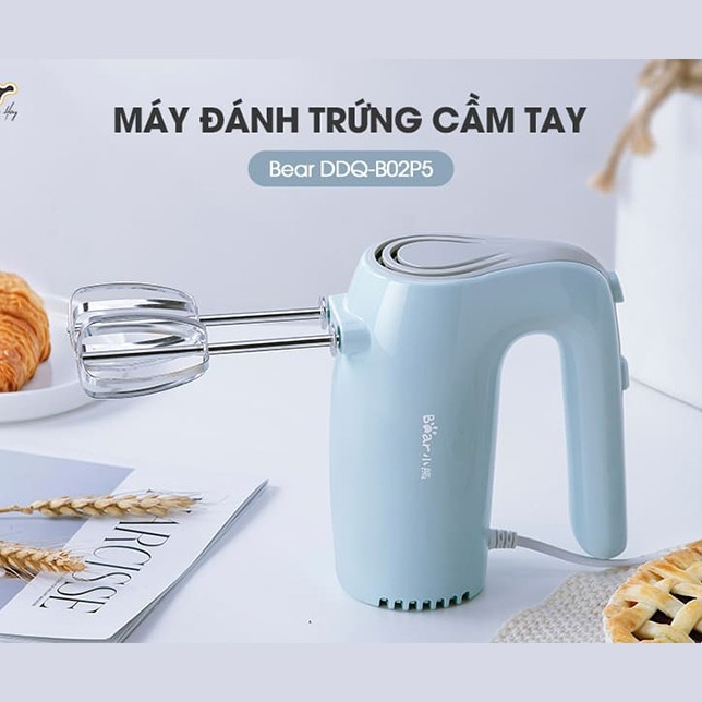 Máy đánh trứng cầm tay, đánh kem, đánh bột đều được - mẫu máy đánh trứng mini cầm tay loại tốt nhất của Bear