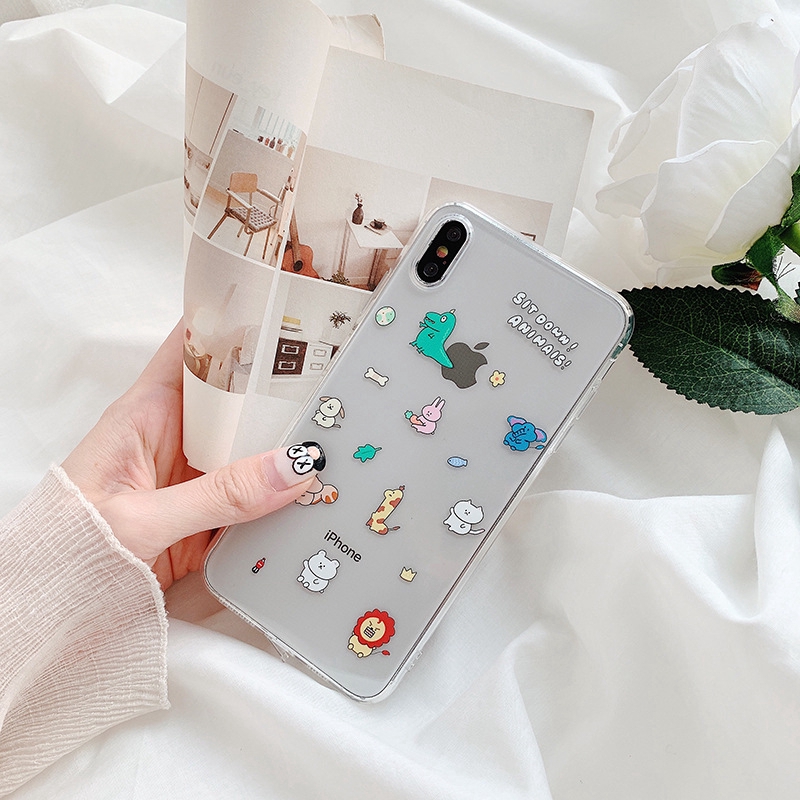Ốp lưng iphone Ốp điện thoại mềm in hoạt hình cho iPhone 11pro / 7p / X6S / XR / 8plus / XS Max 12 Pro/13/13PRO/13PROMAX/13MINI Dinuo case
