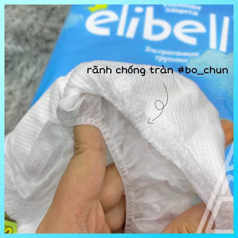 [Dùng thử-Tách bịch lớn] Tã dán/quần ELIBELL nội địa Nga size S1/M1/L1/XL1(dán),M1/L1/XL1/XX1(quần)